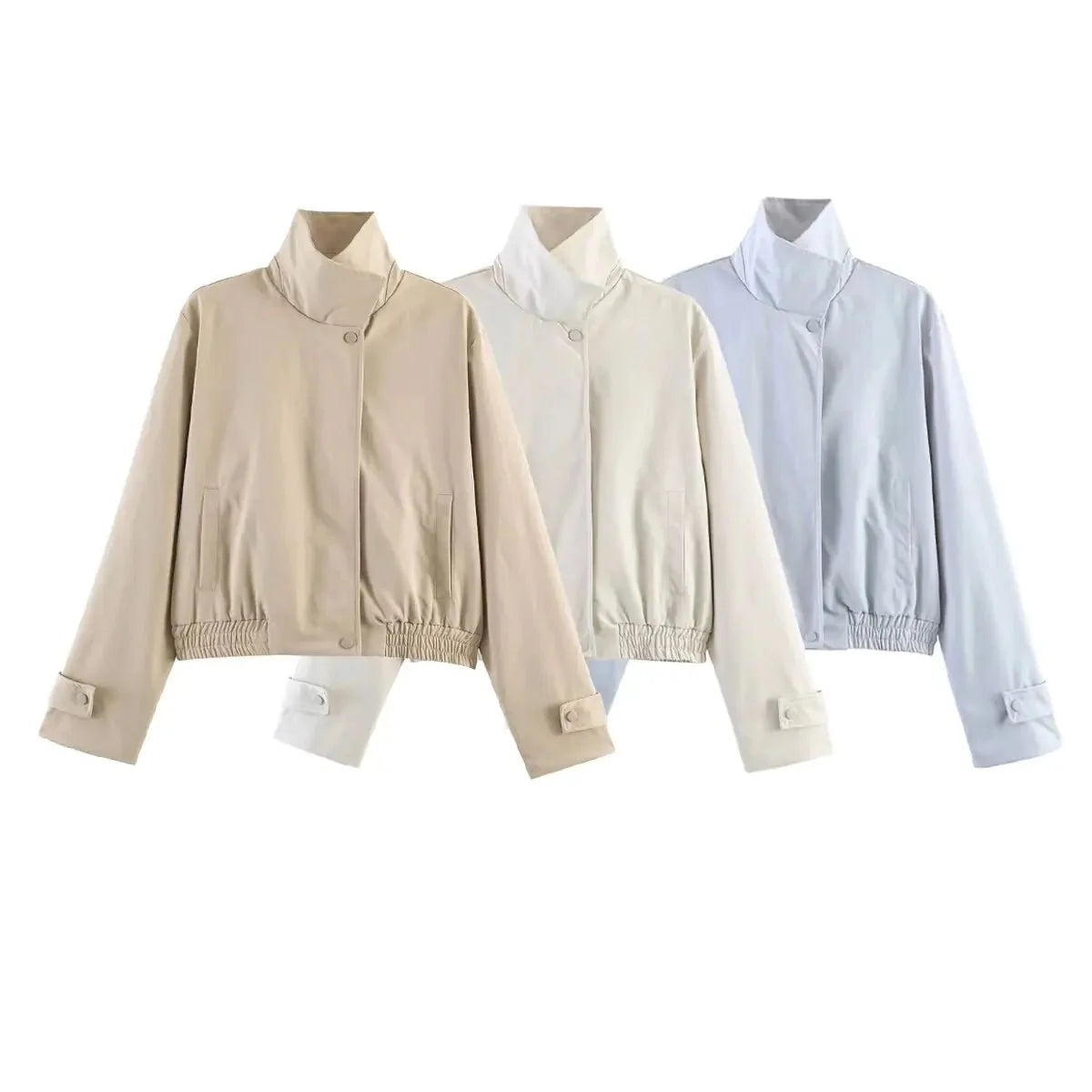 Veste Carla à col montant zippé