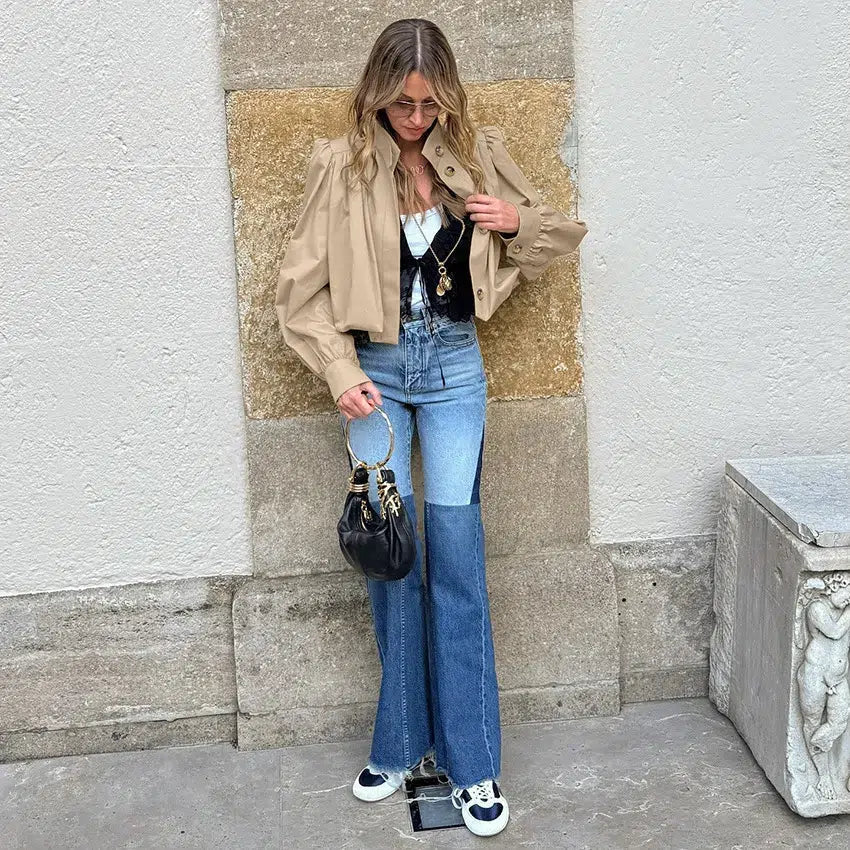 Veste courte plissée Margot