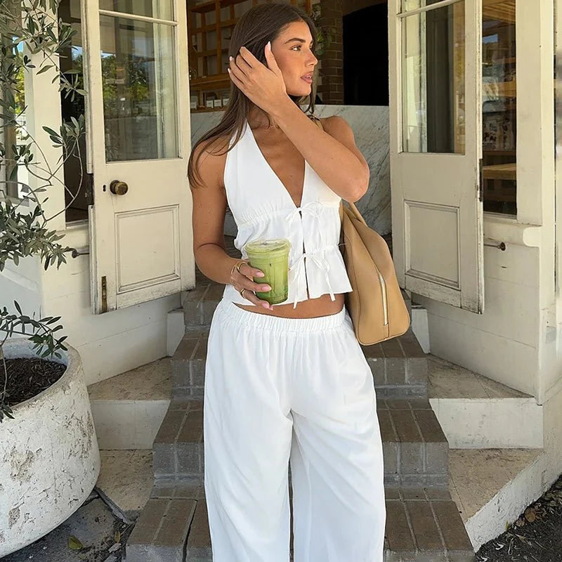 Kira Halter ensemble deux pièces en coton