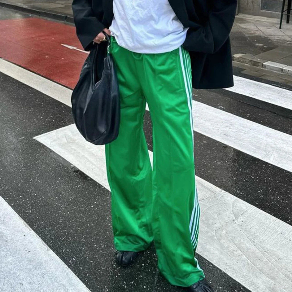 Pantalon de survêtement à rayures Gina avec cordon de serrage