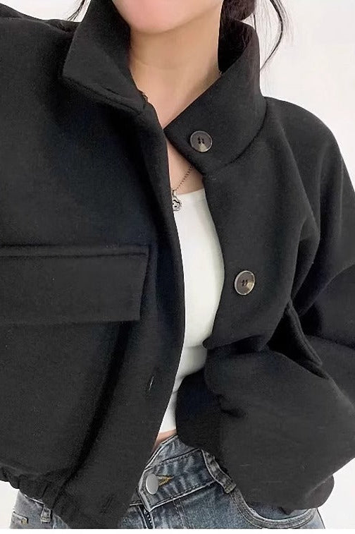 ZEYA - Agathe High Neck Cropped Jacket