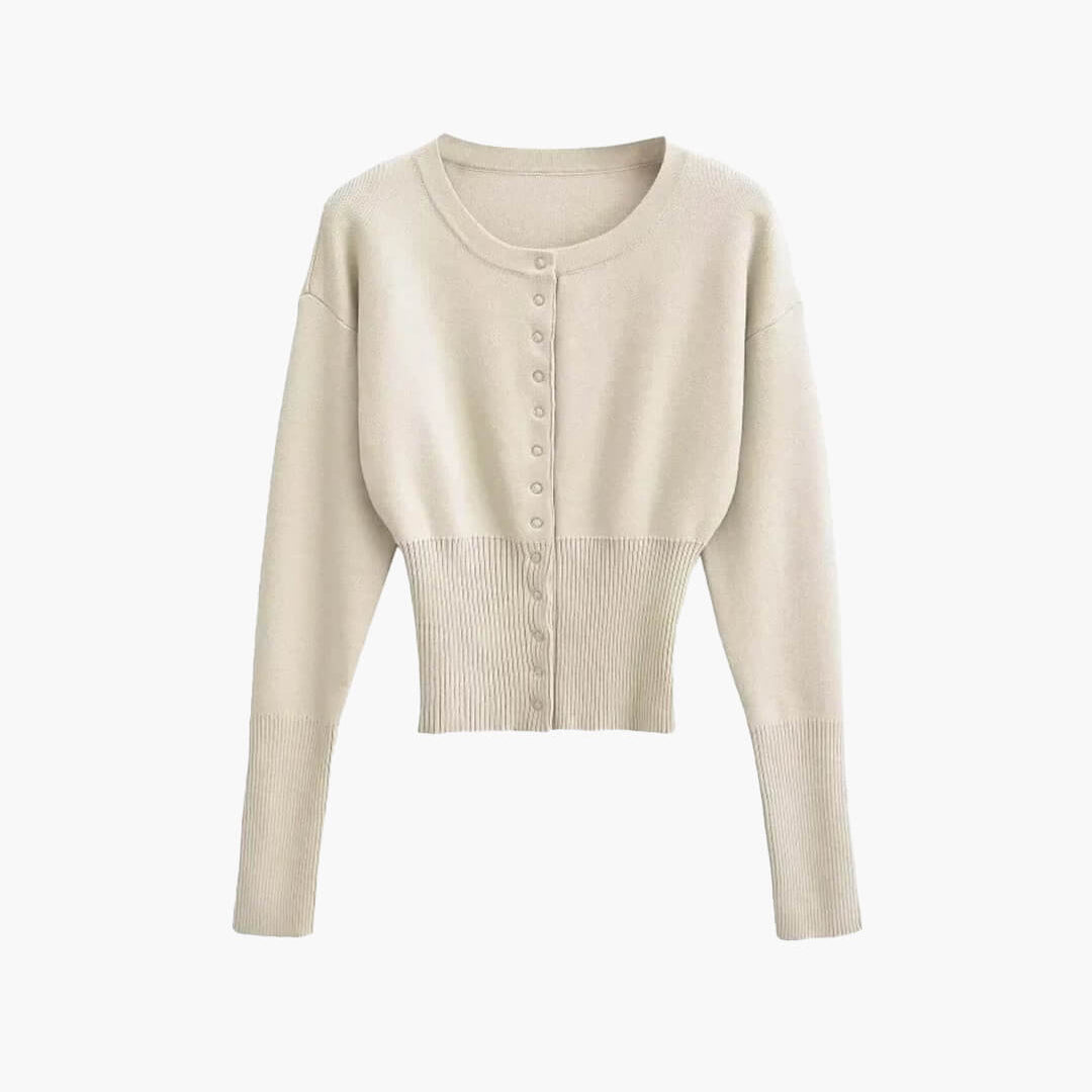 ZEYA - Alicia Cardigan Sweater with Round Neck