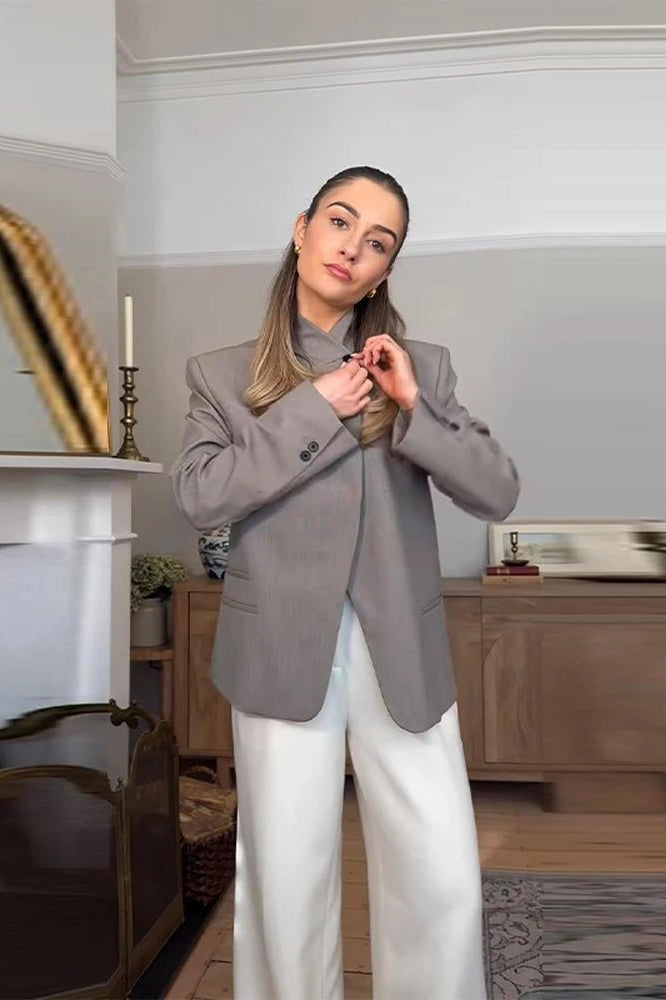 ZEYA - Allegra Structured Stand Collar Blazer