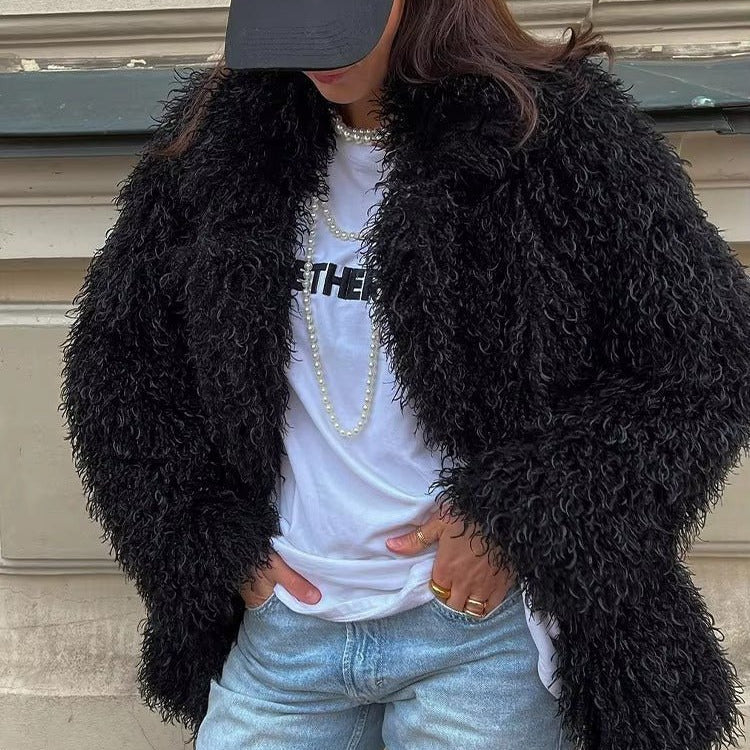ZEYA - Almira Fuzzy Faux Fur Coat