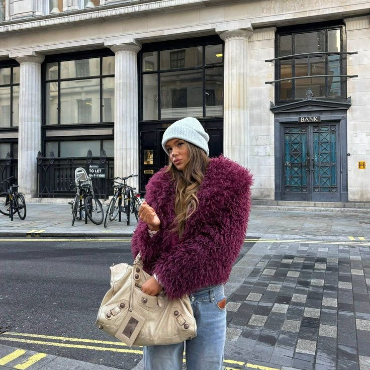 ZEYA - Almira Fuzzy Faux Fur Coat
