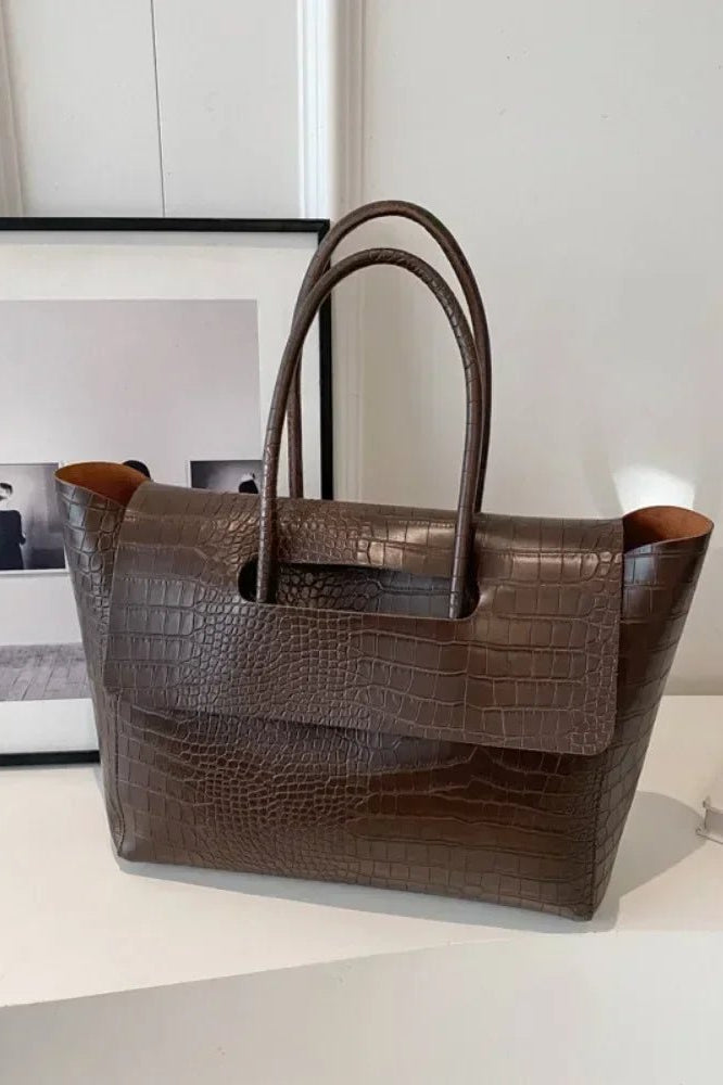 ZEYA - Amelia Embossed Leather Tote