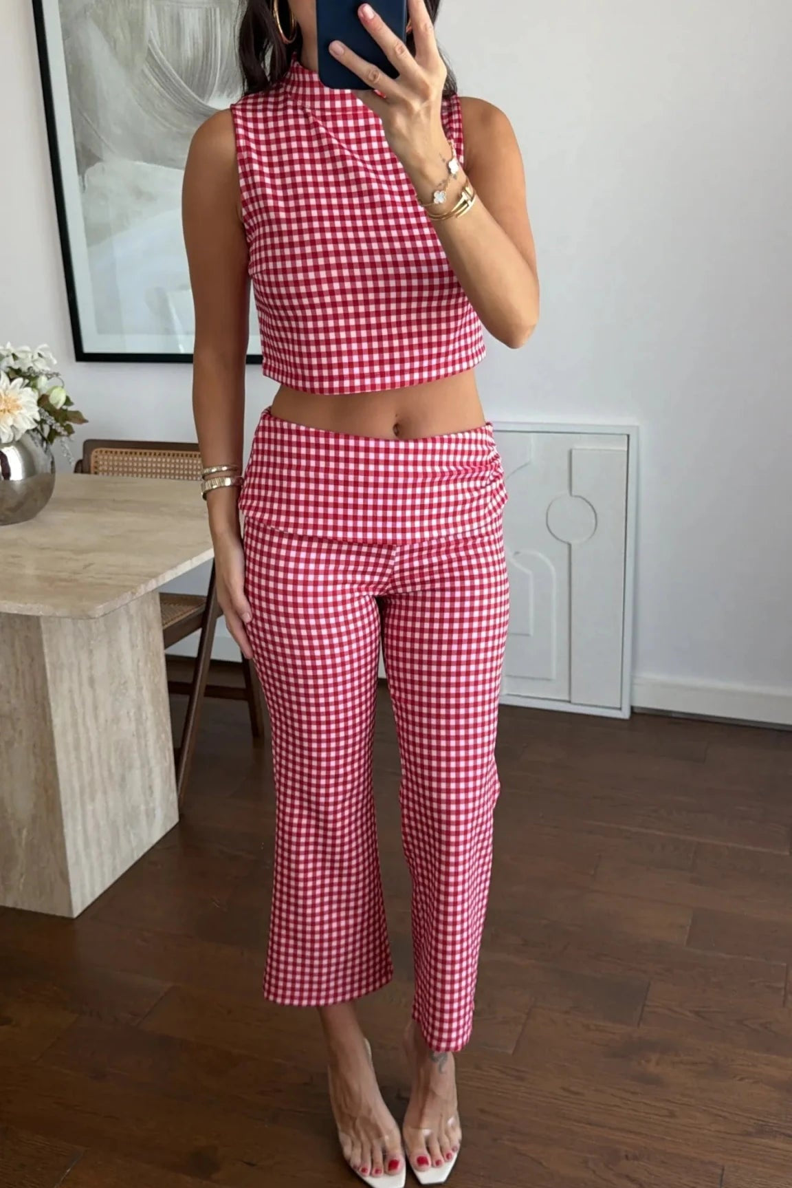 ZEYA - Amelie Plaid Crop Top Co-Ord Set