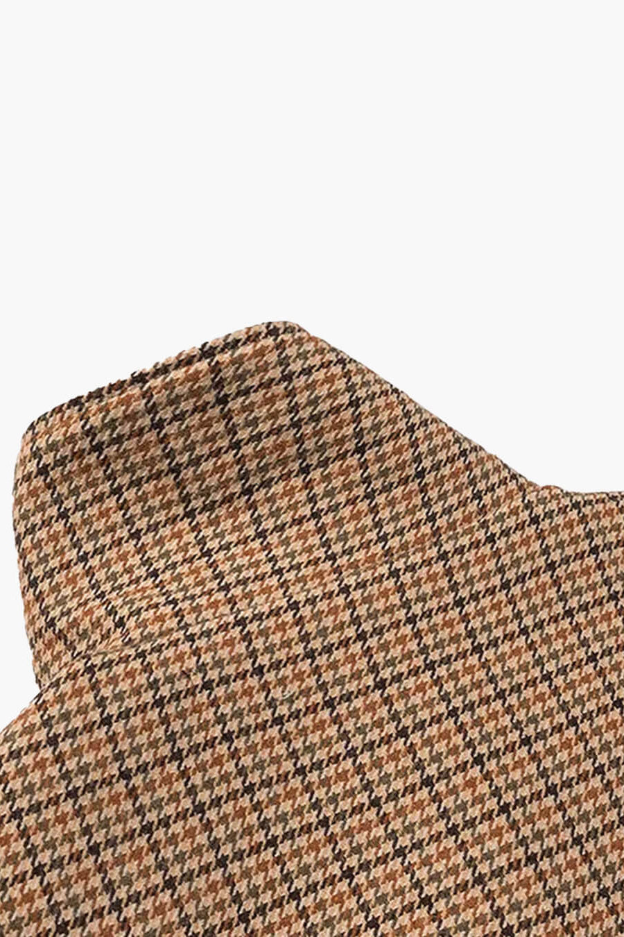 ZEYA - Amy Funnel Neck Houndstooth Short Jacket