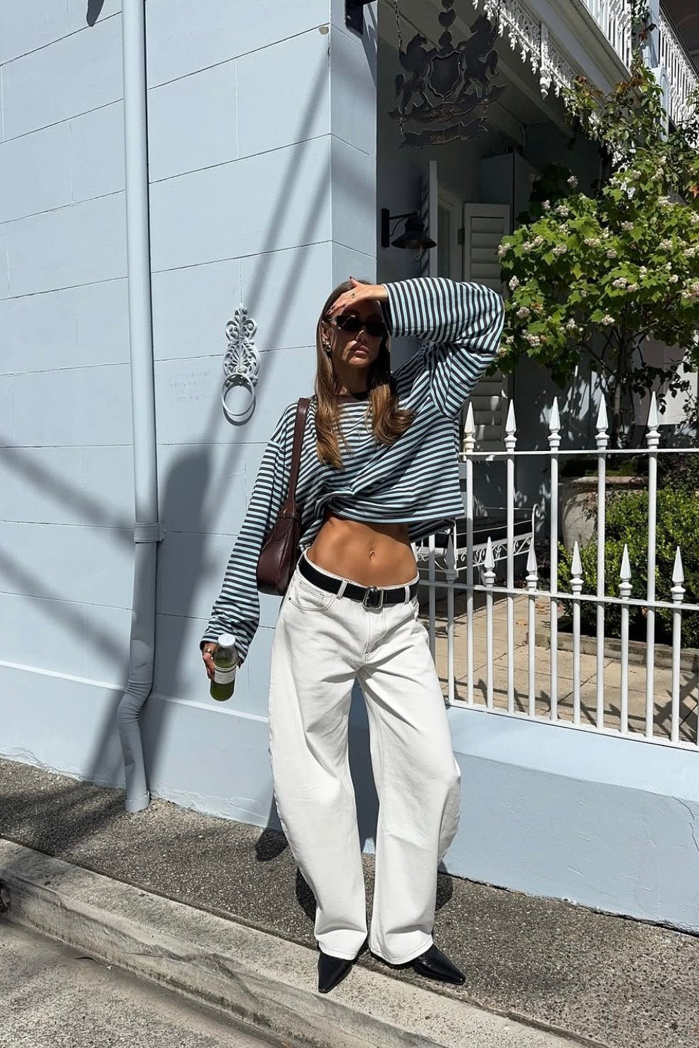 ZEYA - Angela Striped Oversized Knit Sweater