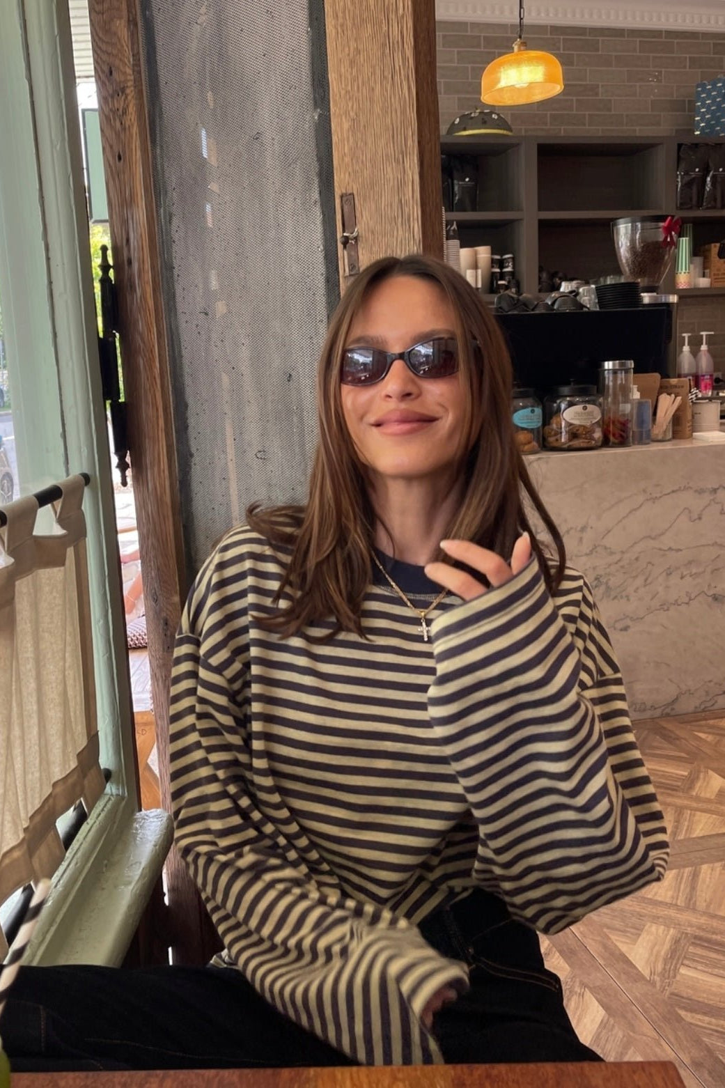 ZEYA - Angela Striped Oversized Knit Sweater