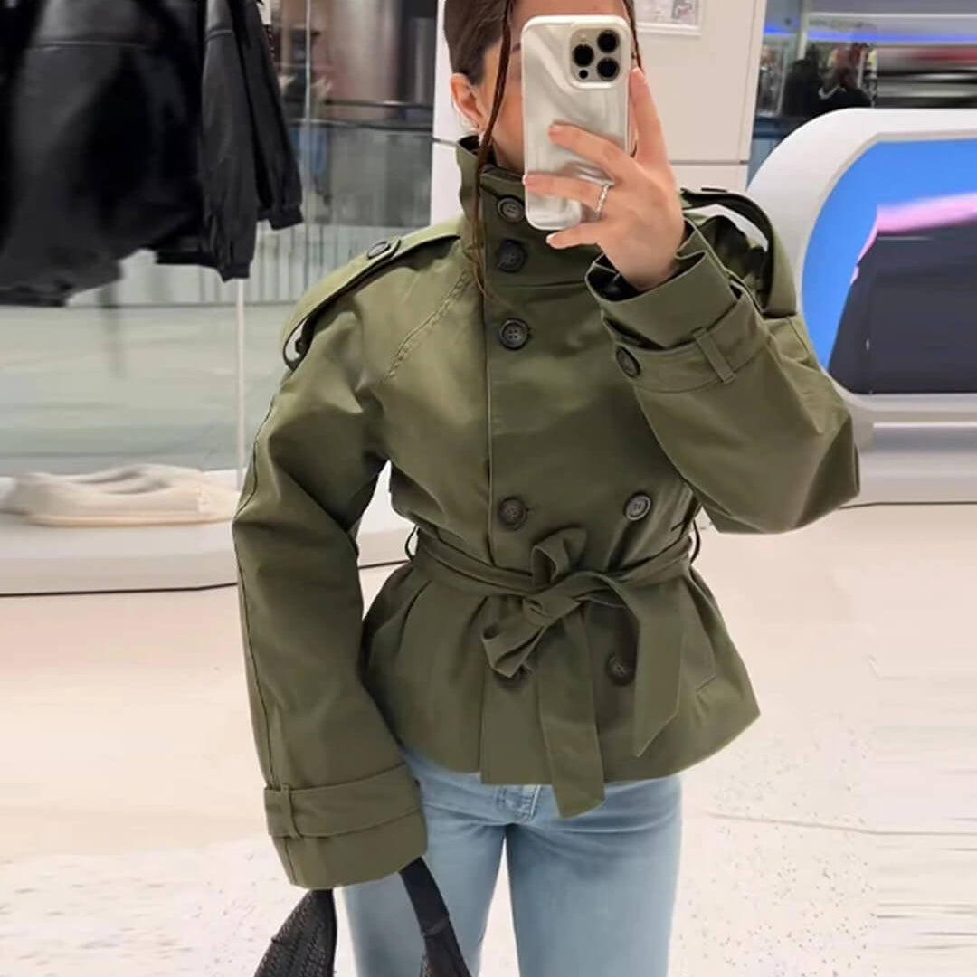 ZEYA - Anna Belted Short Trench Coat