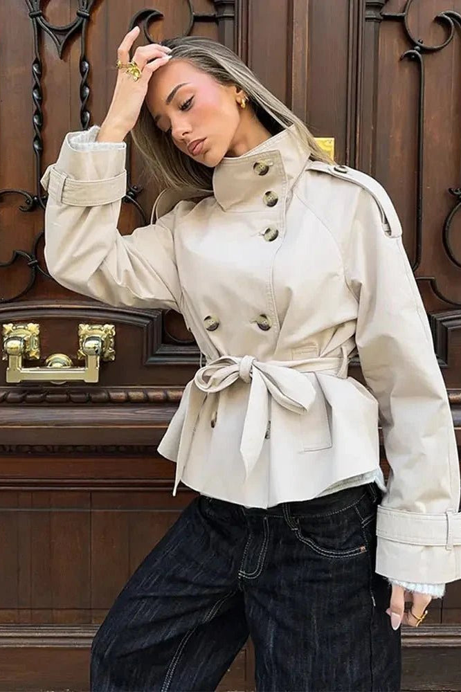 ZEYA - Anna Belted Short Trench Coat