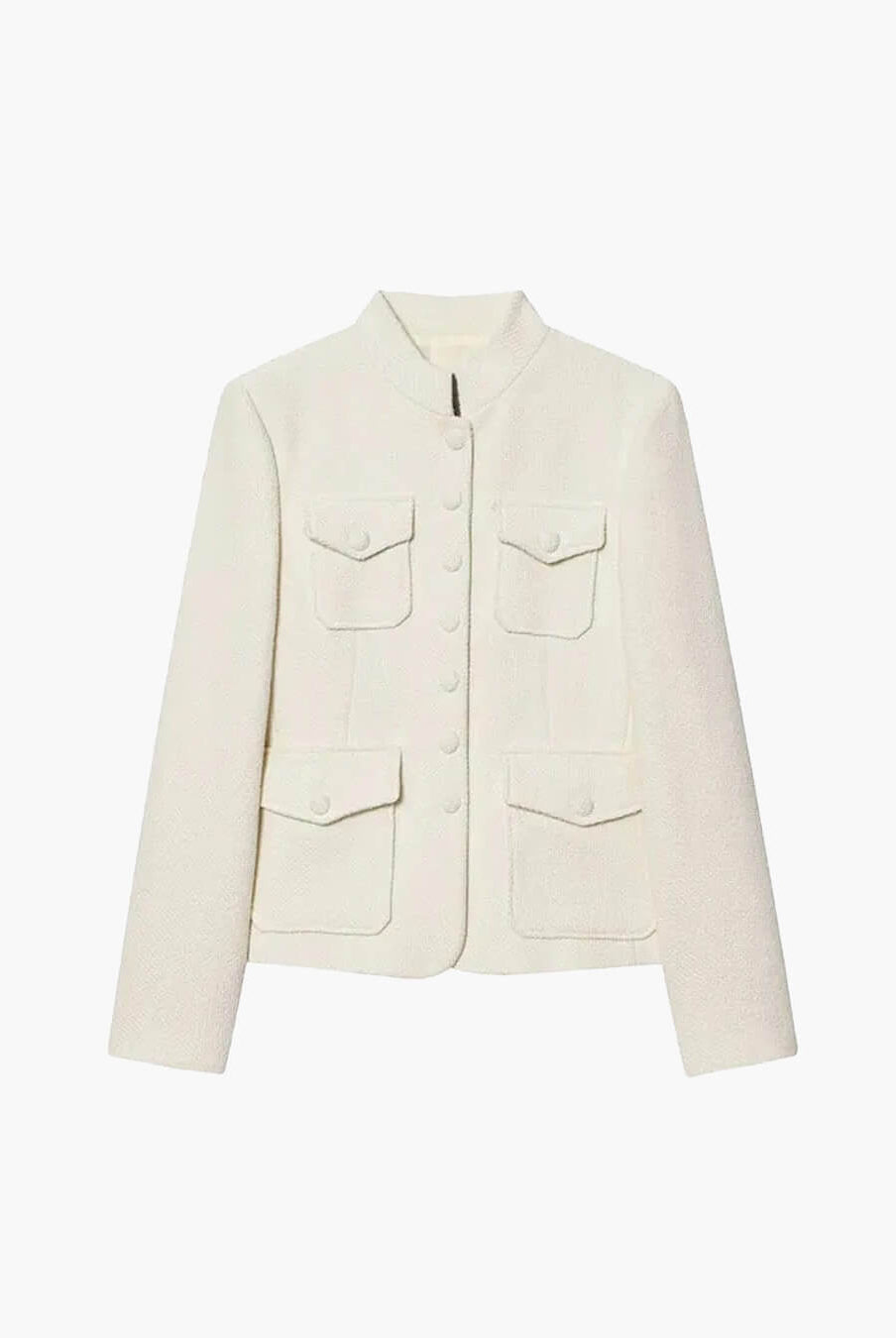 ZEYA - Anna Stand Collar Flap Pockets Blazer