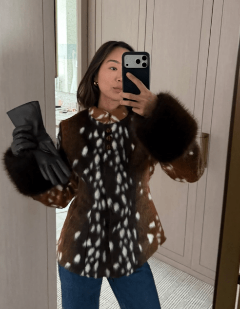 ZEYA - Anne Contrast Cuff Faux Fur Jacket