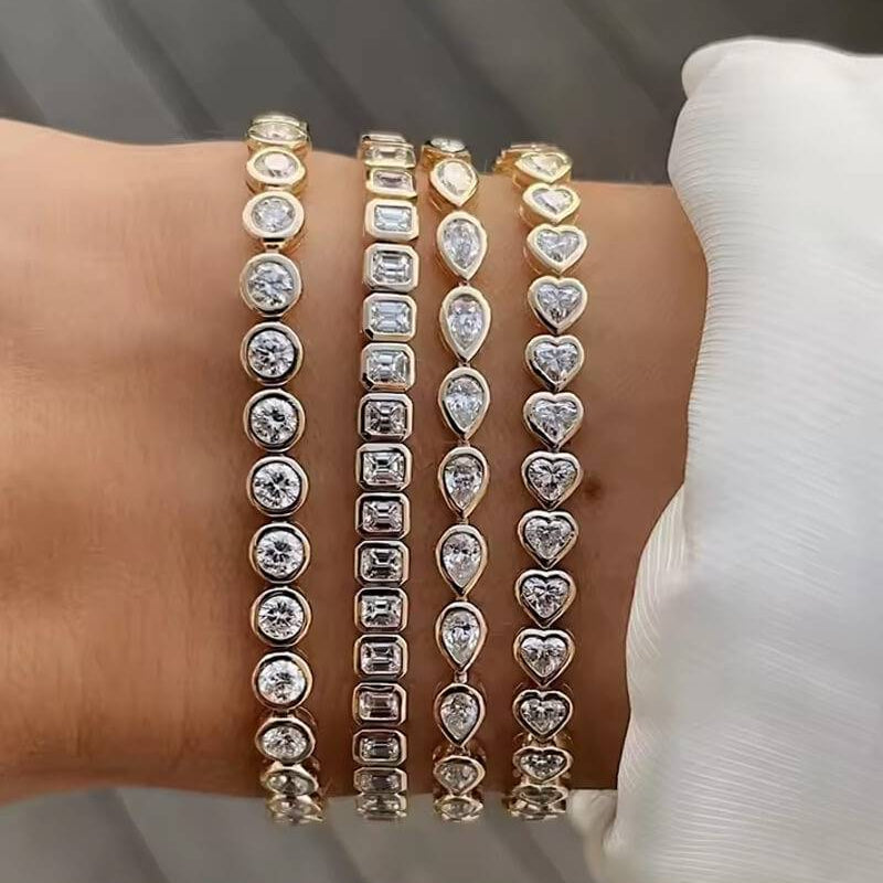 ZEYA - Arabella Heart Tennis Bracelet