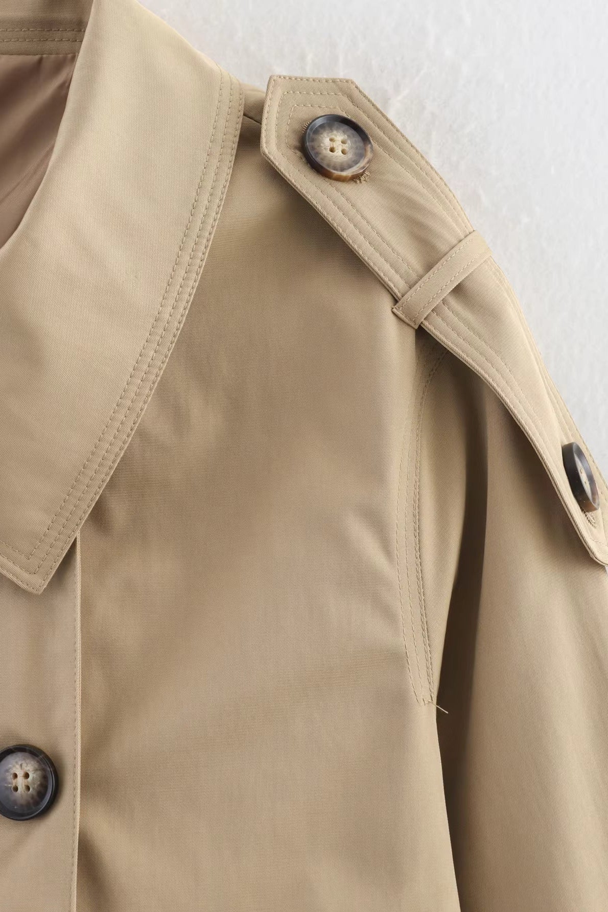 ZEYA - Audrey Beige Double Breasted Trench Coat
