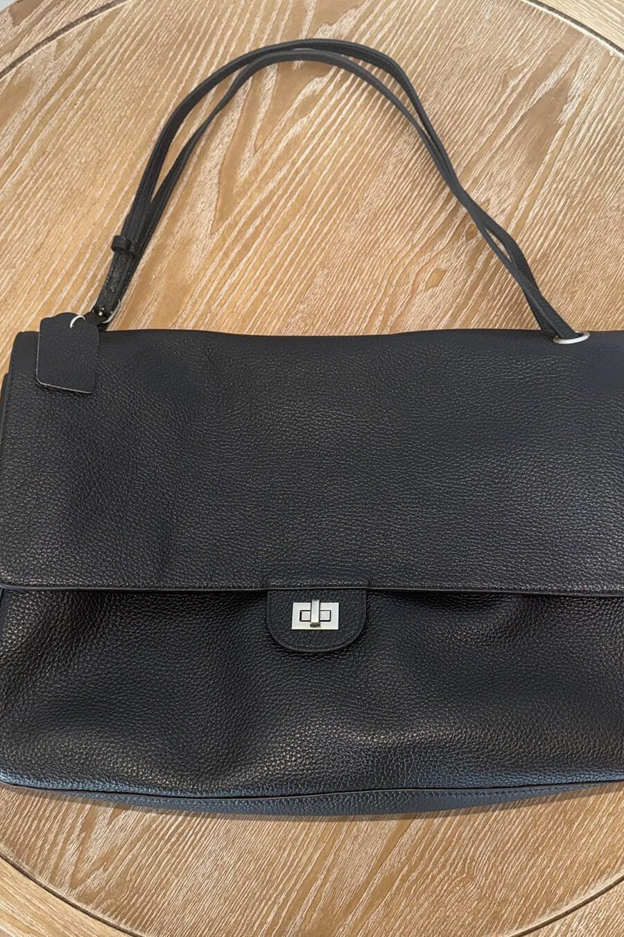 ZEYA - Ava Maxi Flap Leather Shoulder Bag