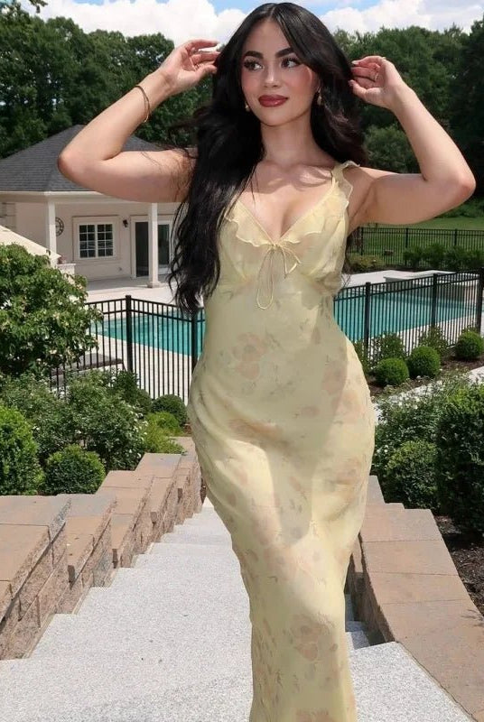 ZEYA - Beatrice Floral Plunge Maxi Dress