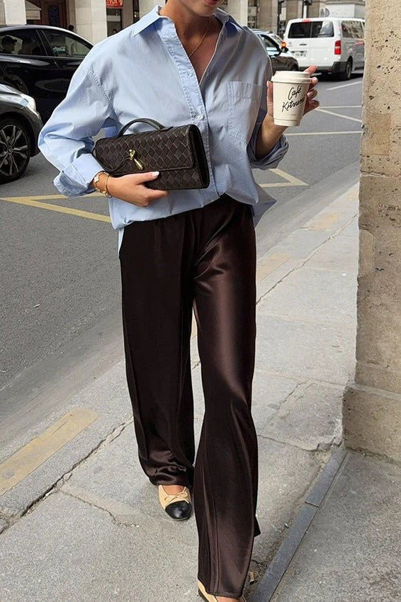 ZEYA - Brie Satin Flare Pants