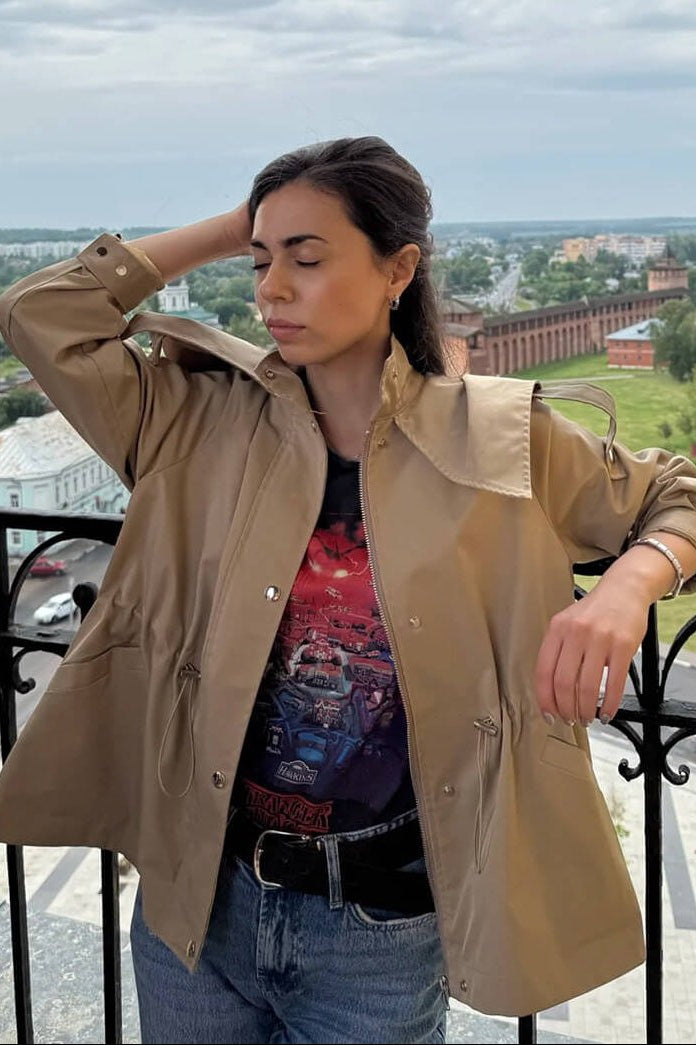 ZEYA - Brittany Hooded Short Trench Coat