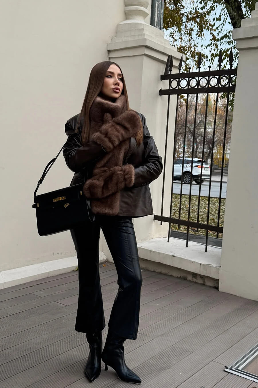 ZEYA - Carina Faux Fur Turtleneck Vest