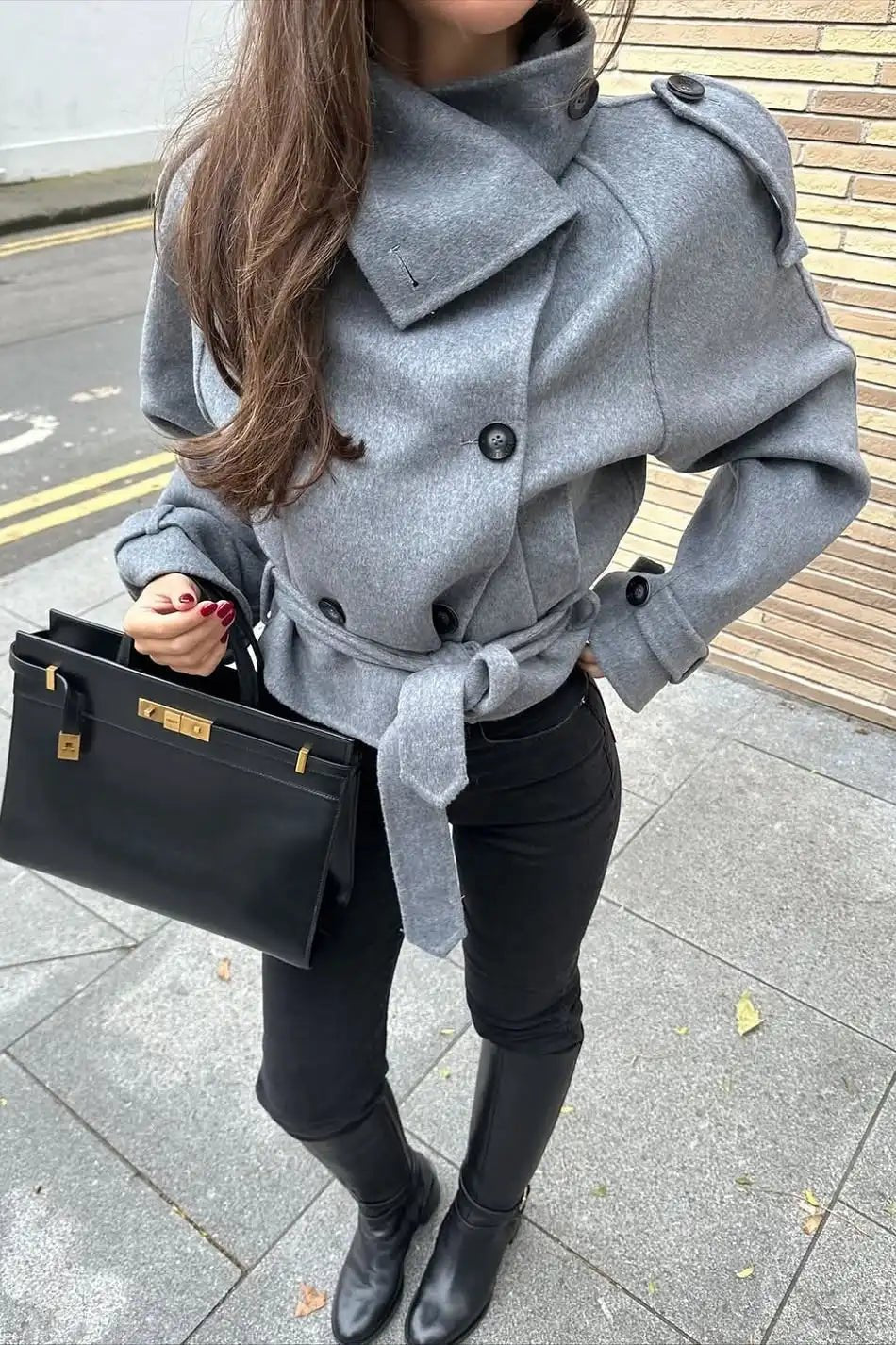 ZEYA - Carmen Double-Breasted Turtleneck Coat