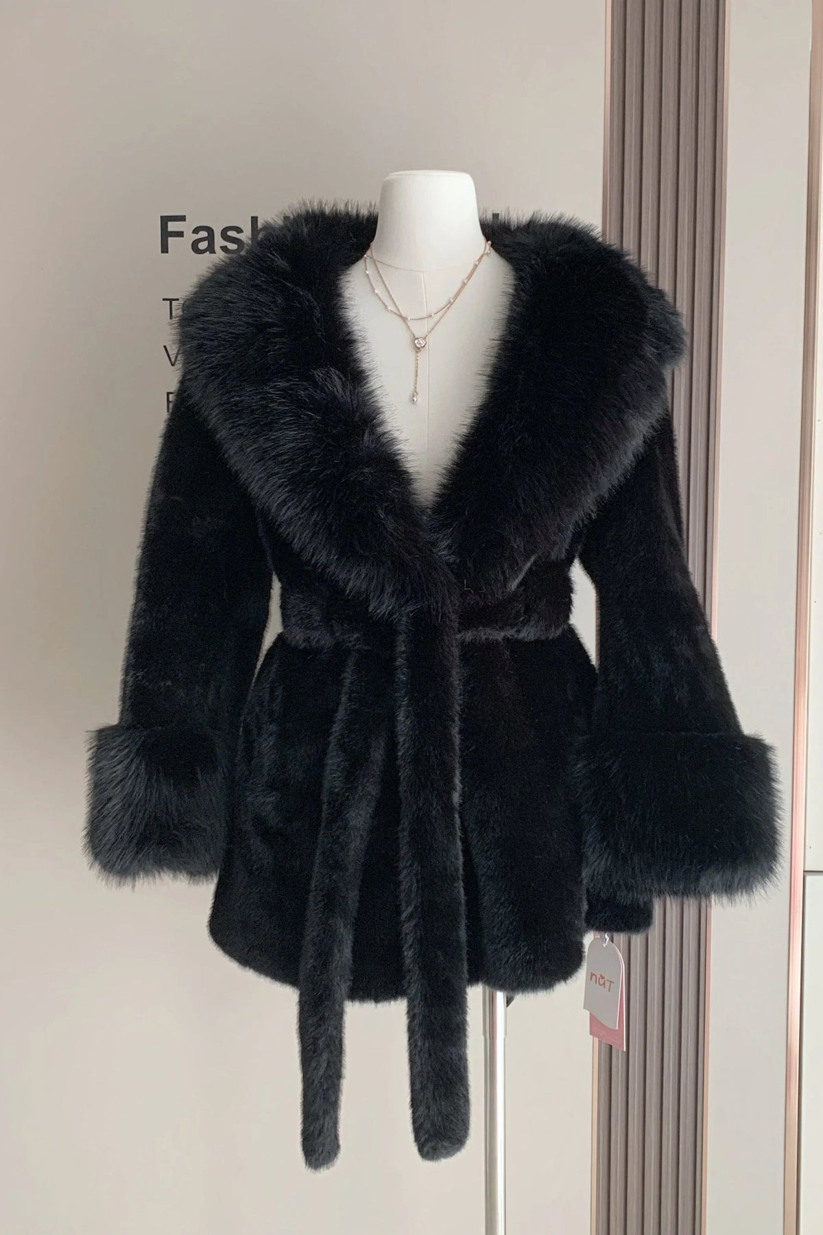 ZEYA - Carmina Faux Fur Trim Coat