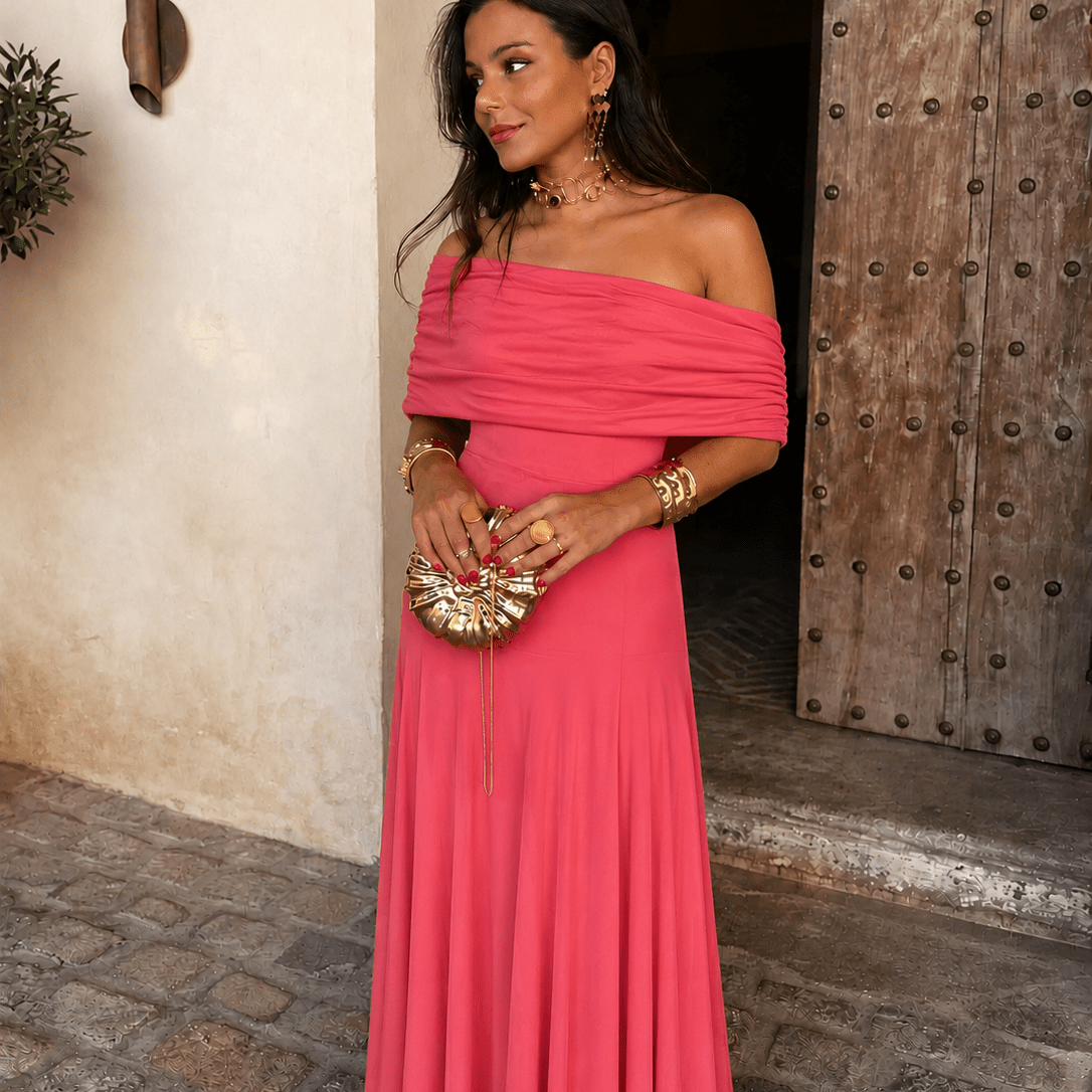 ZEYA - Cecile Off-Shoulder Ruched Maxi Dress