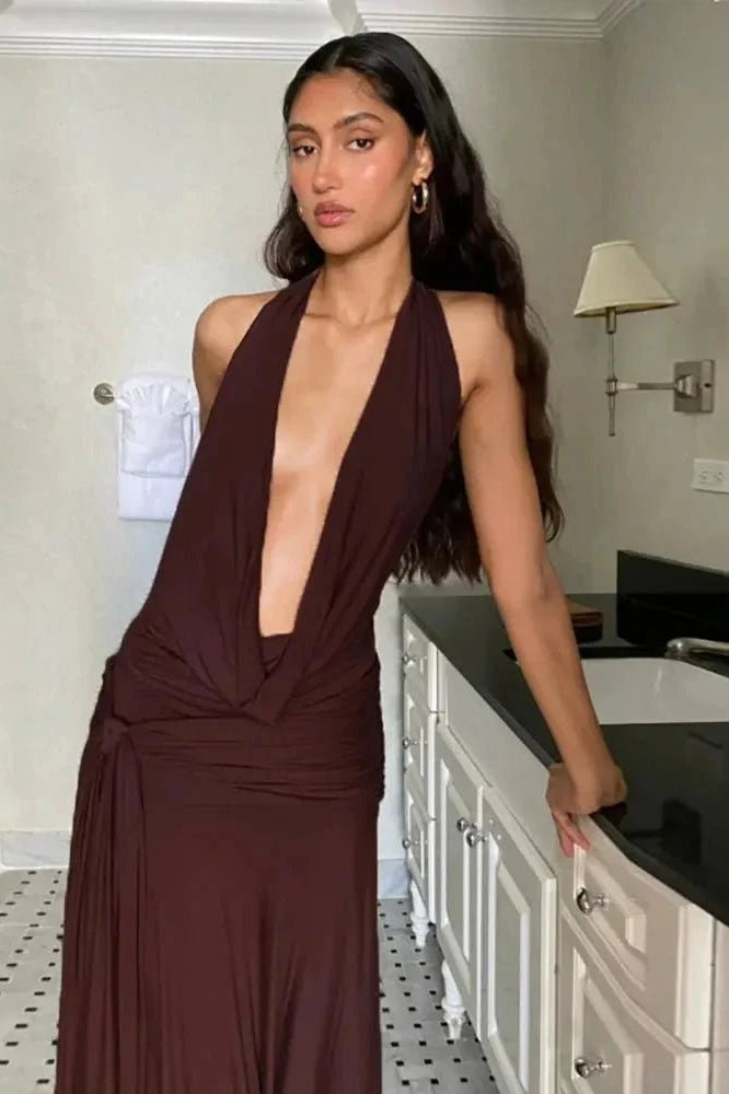 ZEYA - Celeste Deep V-Neck Bandage Dress