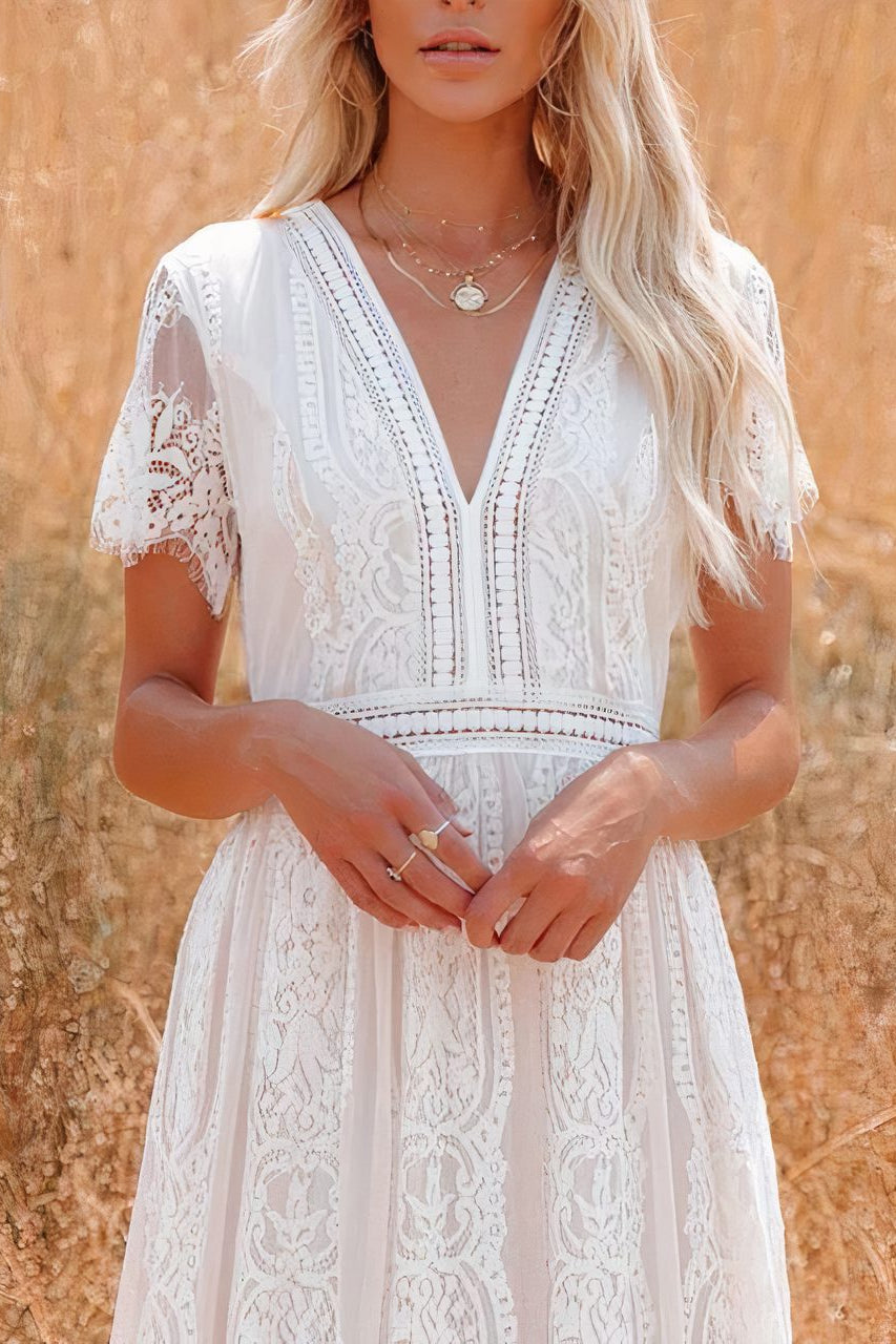 ZEYA - Celestine Bohemian Lace Maxi Dress