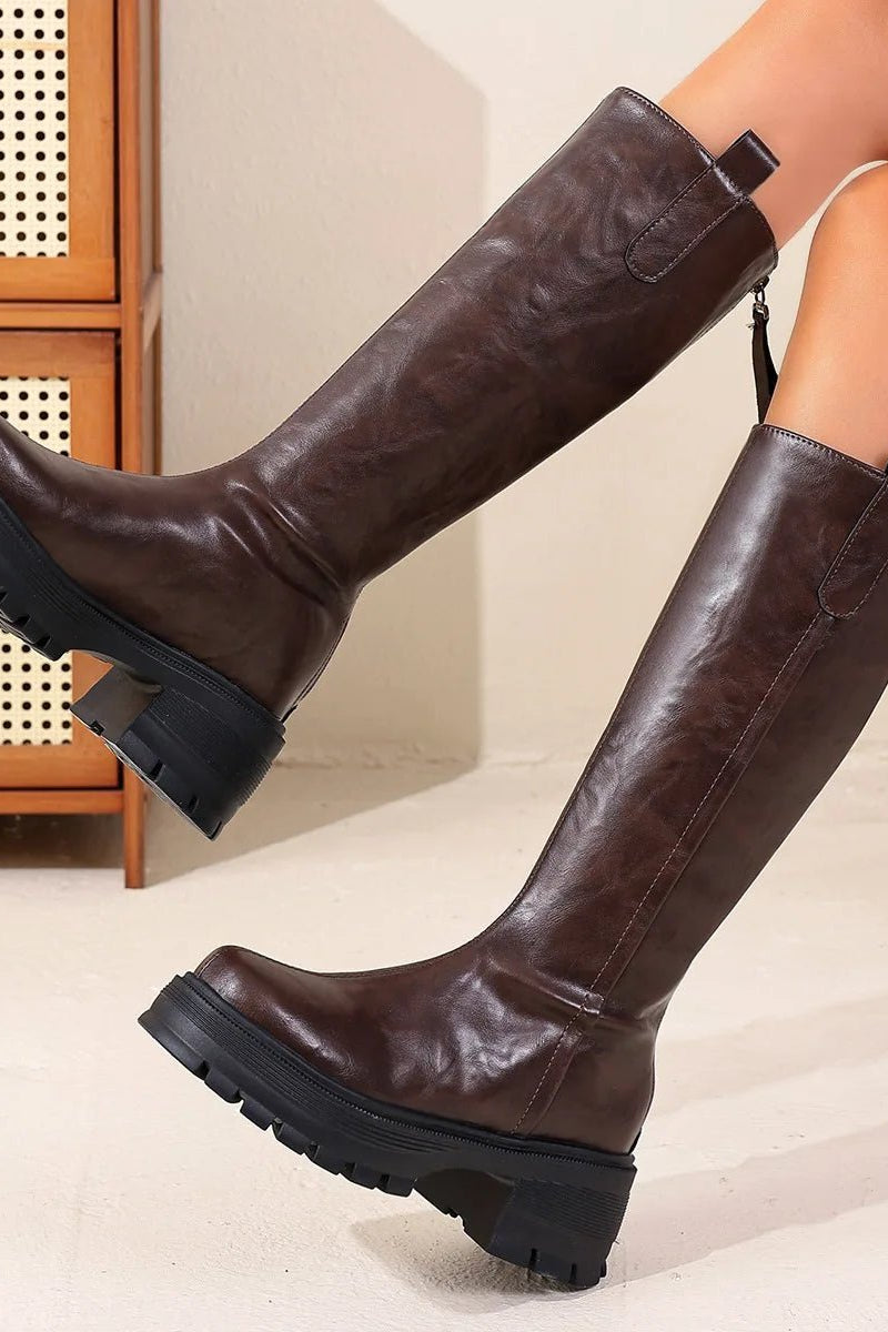 ZEYA - Charlee Knee High Leather Boots