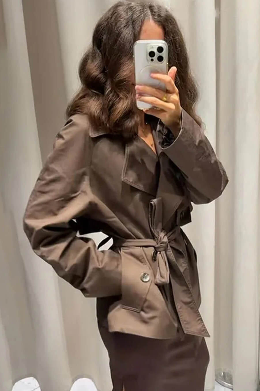 ZEYA - Dianna Belted Short Trench Coat