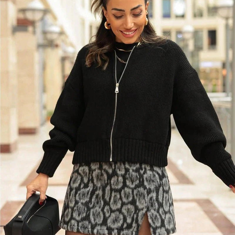 ZEYA - Divina Cardigan Vintage Knitted Zipper