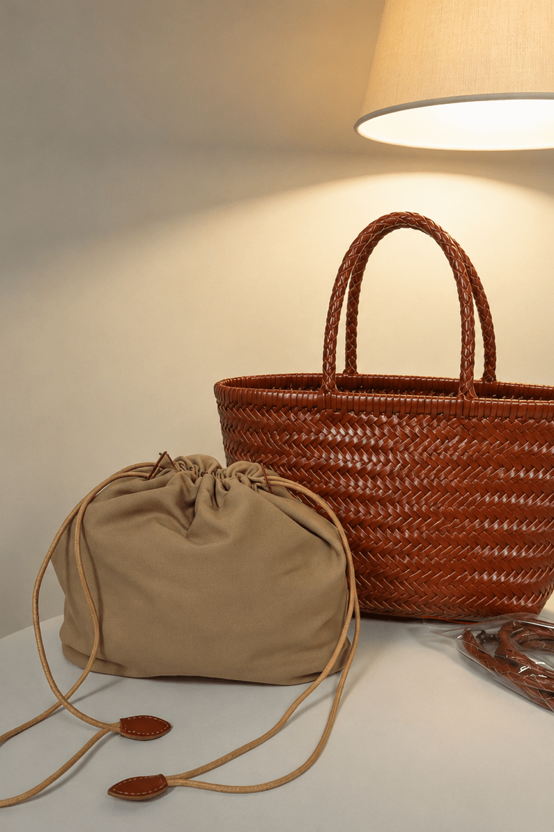 ZEYA - Eira Handwoven Leather Tote Bag