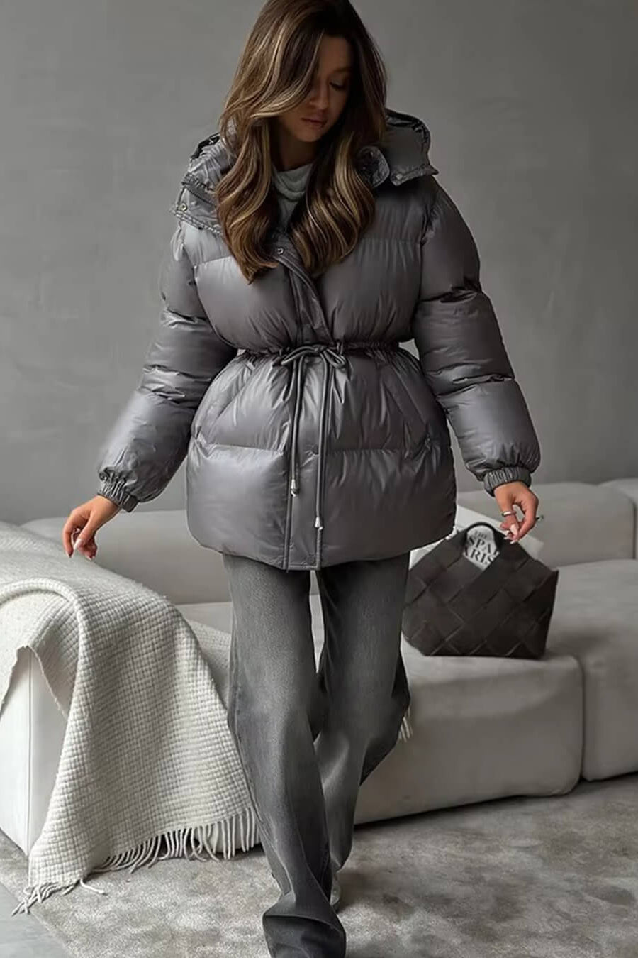 ZEYA - Elaine Drawstring Hooded Puffer Coat