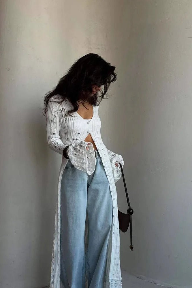 ZEYA - Elena Hollow Knit Cardigan