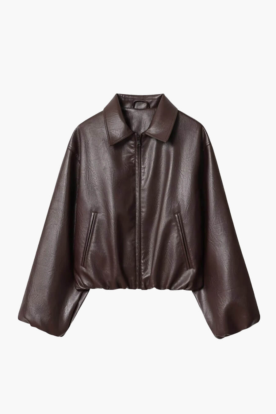 ZEYA - Elisabeta Zip Up Faux Leather Jacket