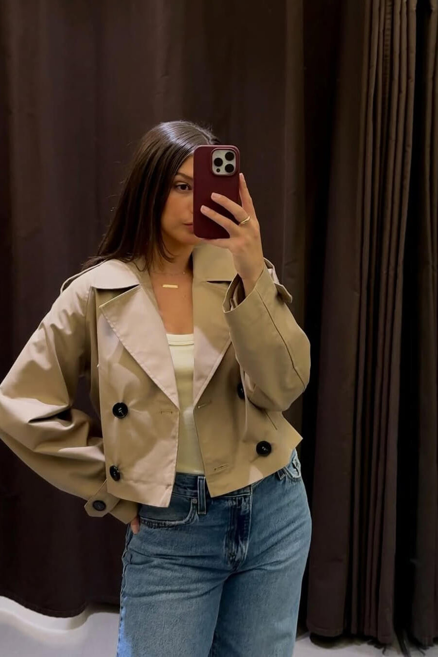 ZEYA - Ella Cropped Trench Coat