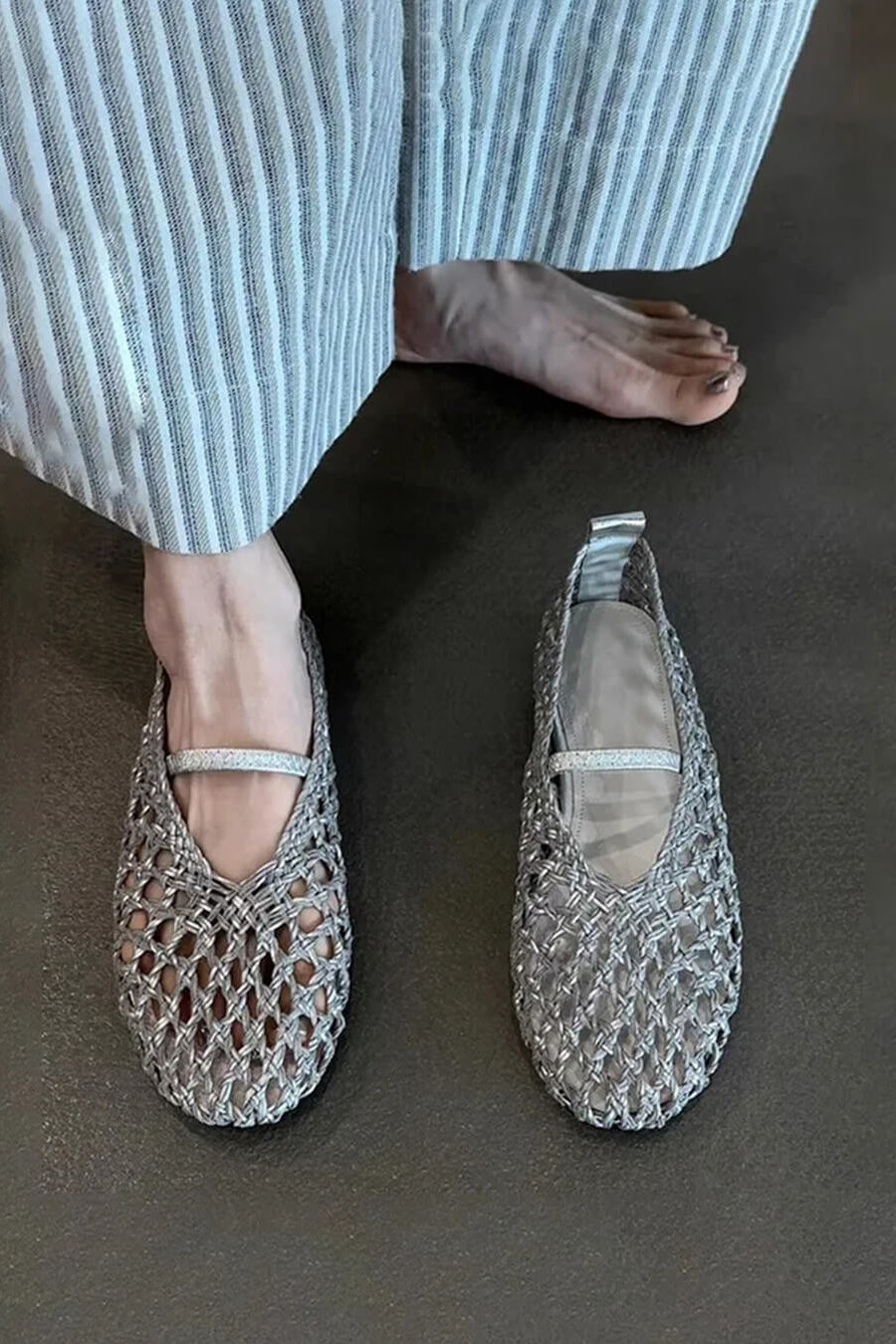 ZEYA - Ella Hollow Woven Flats