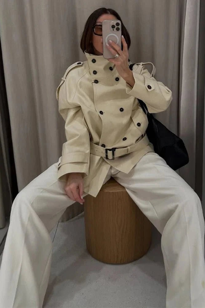 ZEYA - Ella Tailored Stand Collar Trench Coat
