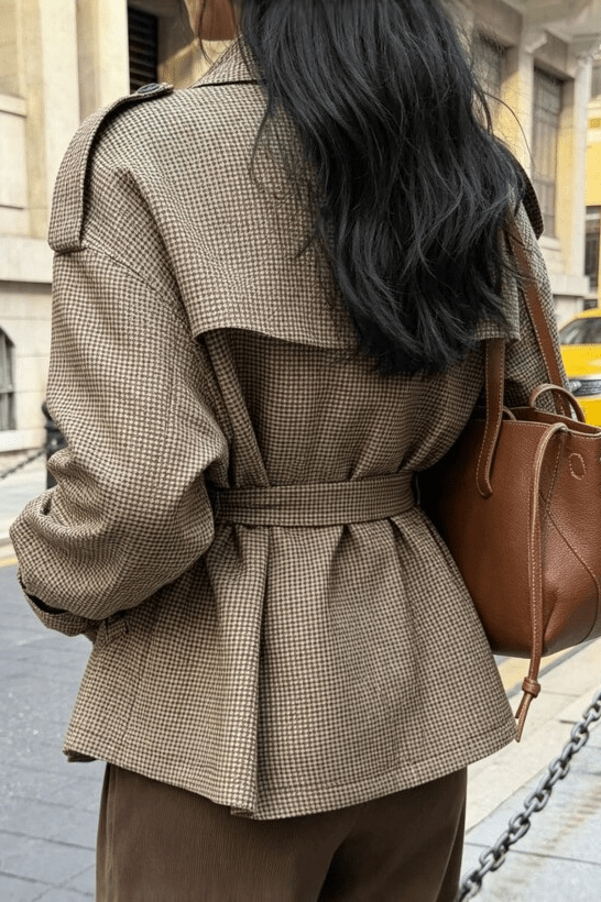 ZEYA - Ellen Houndstooth Plaid Blazer