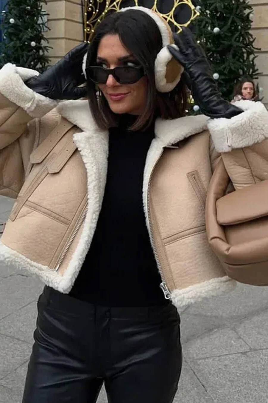 ZEYA - Elodie Suede Faux Fur Jacket