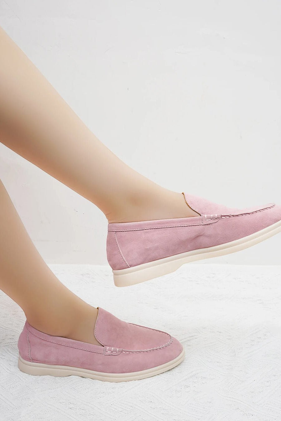 ZEYA - Elvira Suede Flat Moccasin Loafers