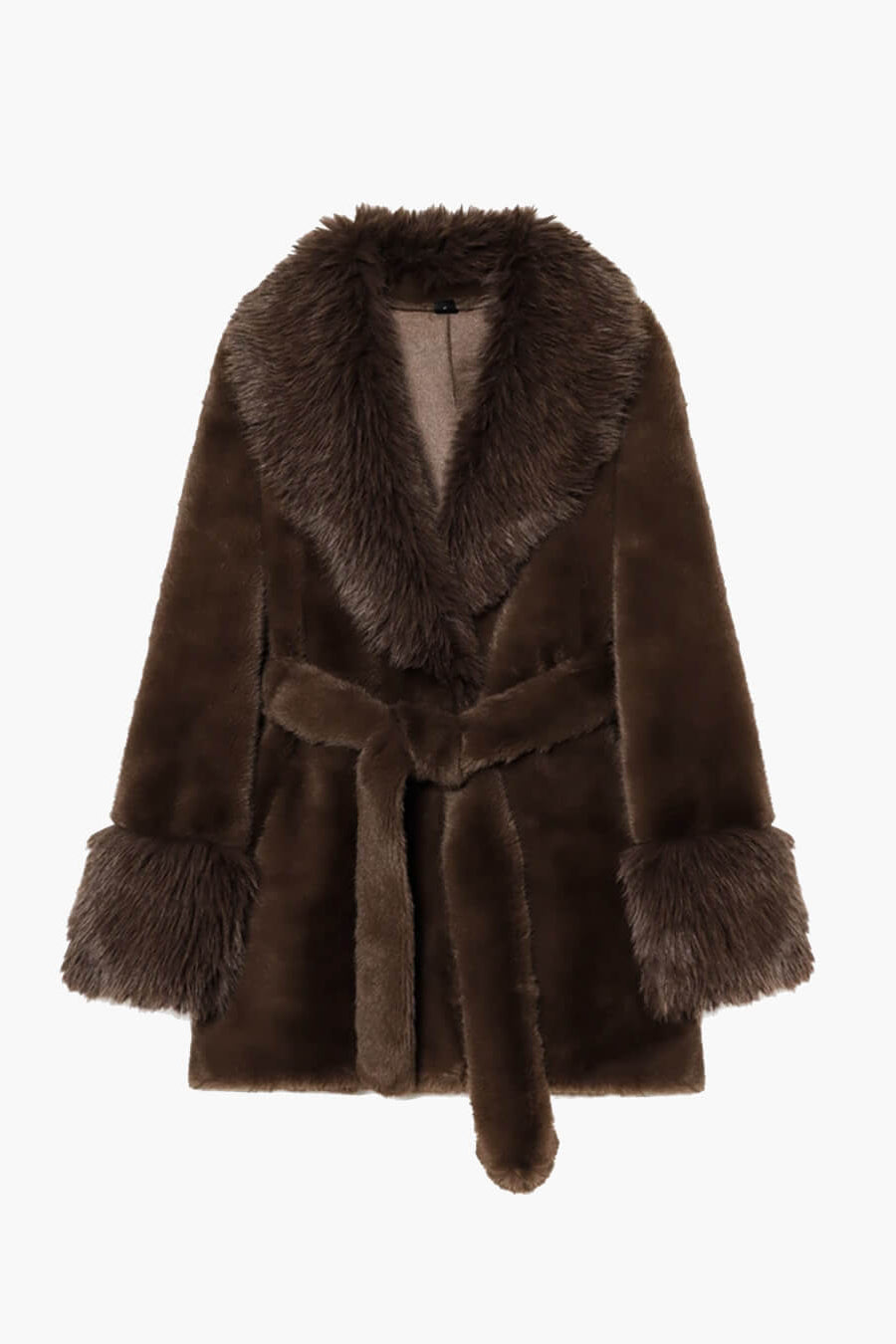 ZEYA - Eva Belted Faux Fur Coat