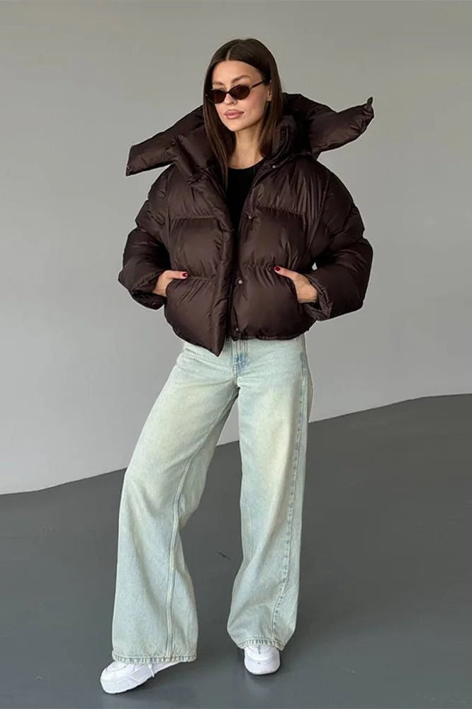 ZEYA - Evelyn Hooded Cropped Puffer Jacket