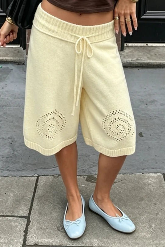 ZEYA - Evelyn Knit Wide-Leg Culotte Shorts