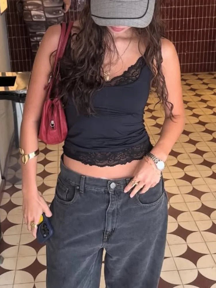 ZEYA - Evelyn Lace Trim Tank Top