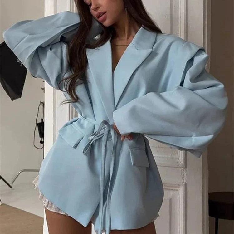 ZEYA - Filippa Wide Sleeve Belted Blazer