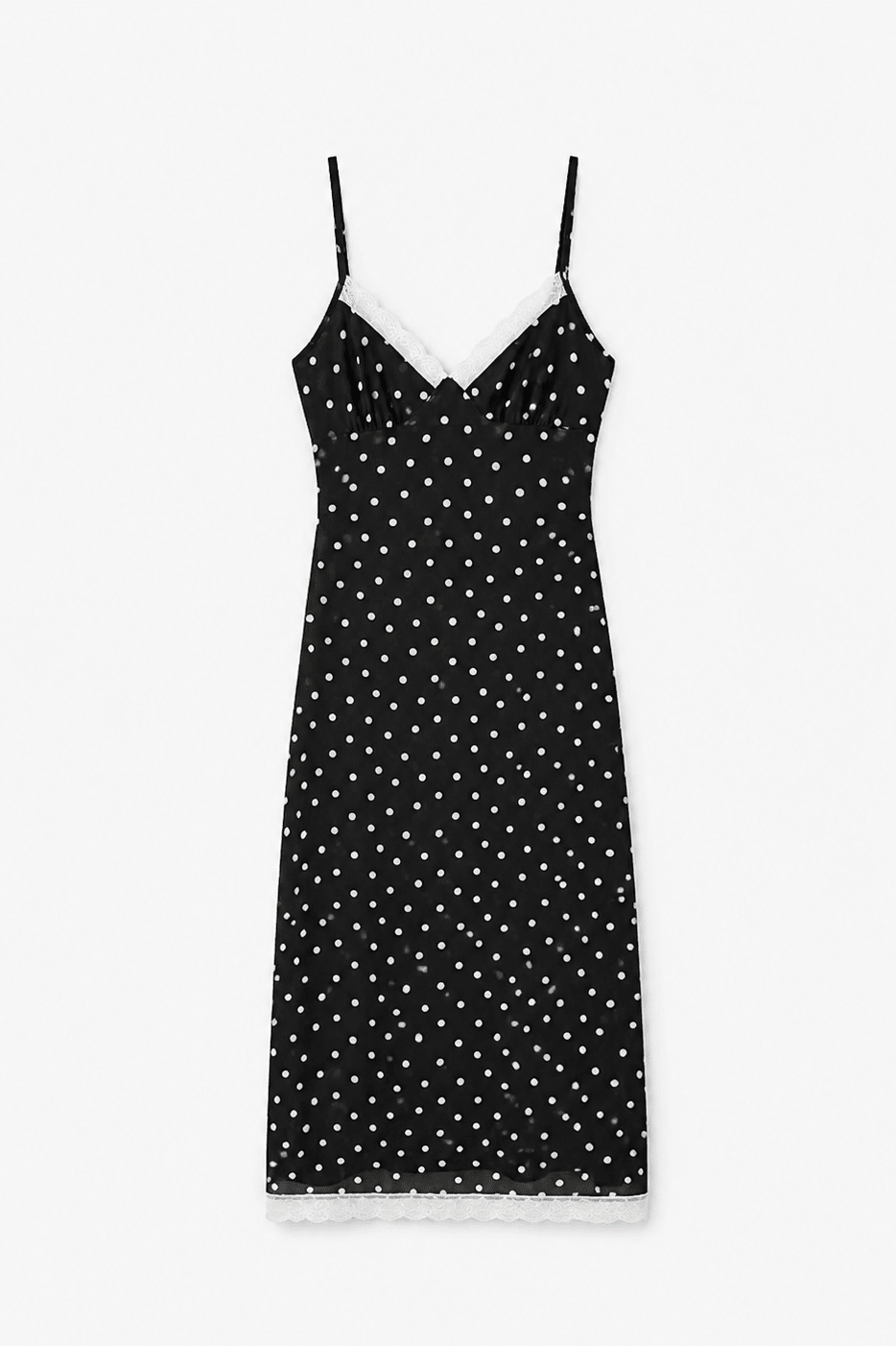 ZEYA - Fiora Lace Trim Polka Dot Dress