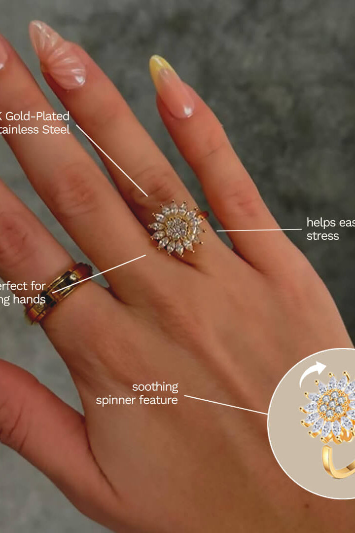 ZEYA - Flower Anxiety Spinner Ring